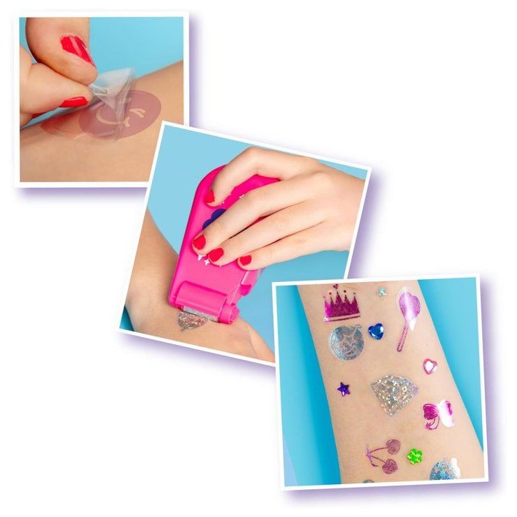 Tatoo Corner - Glam me Up - Smoby - Studio de tatouage pour enfant - 4 styles de tatouage - Accessoires inclus - Des 6 ans