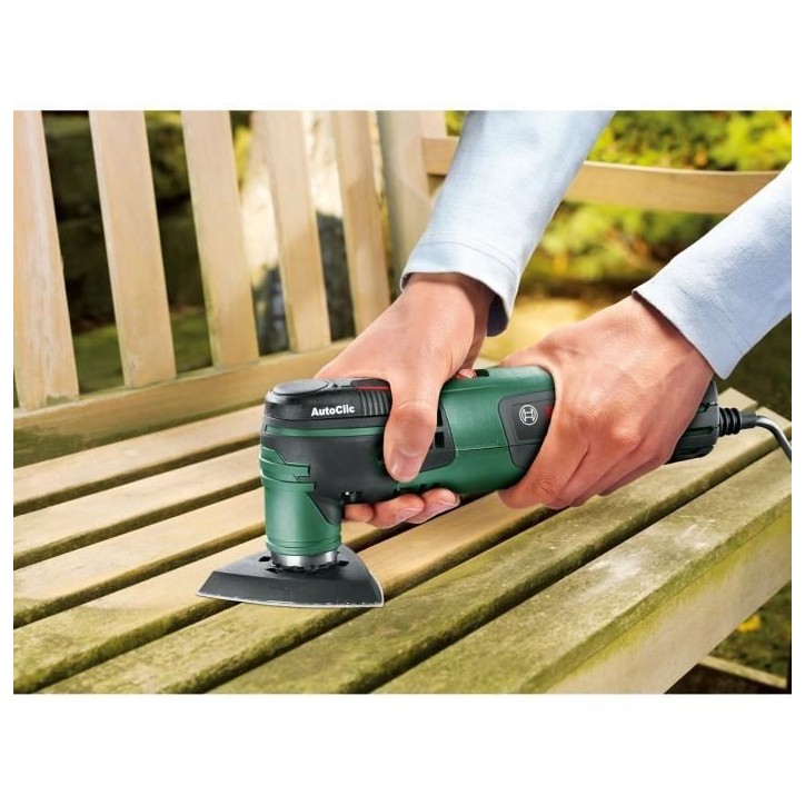 Outil multifonctions Bosch - PMF 250 CES - filaire 250W - Fonction Autoclic (changement accessoire sans outil) + accessoires et
