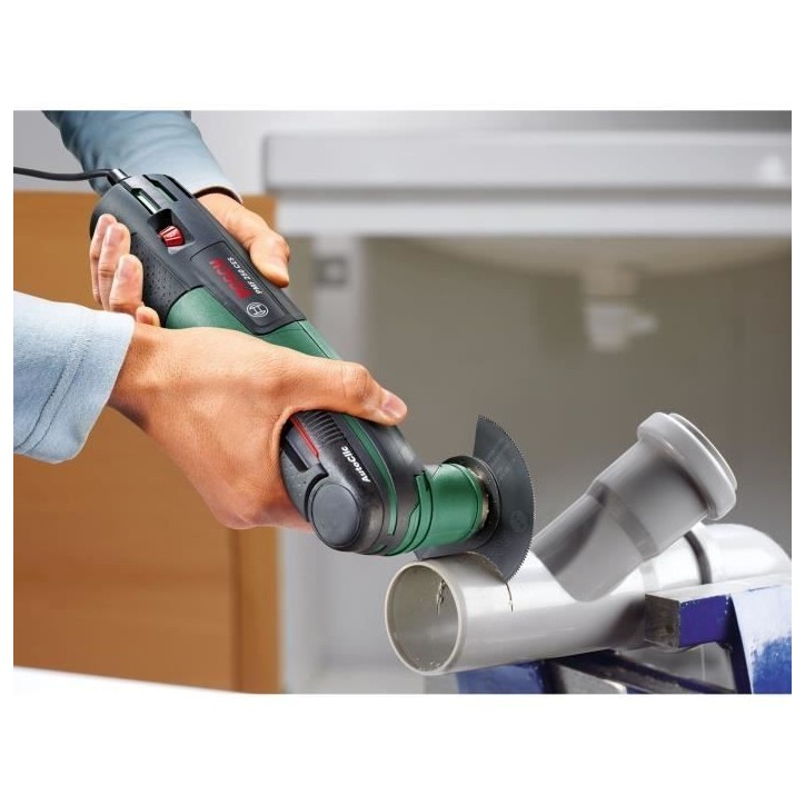 Outil multifonctions Bosch - PMF 250 CES - filaire 250W - Fonction Autoclic (changement accessoire sans outil) + accessoires et
