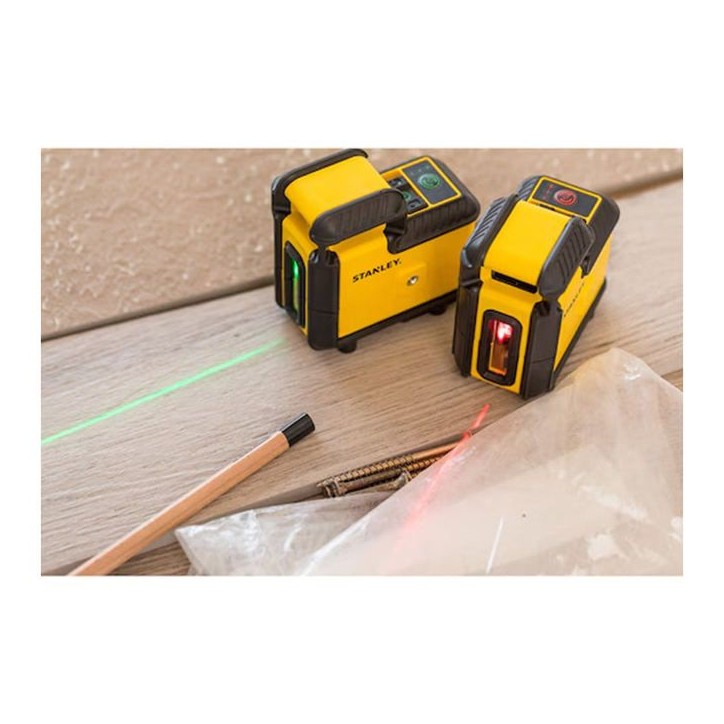 Kit Niveau Laser 360° + Trépied - STANLEY - STHT77641-1 - piles - vert Kit Niveau Laser 360° + Trépied - STANLEY - STHT77641-1 - piles - vert