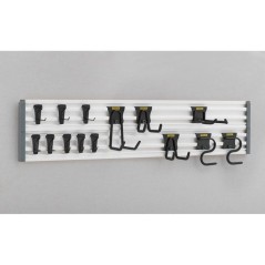 Ensemble de rangement - STANLEY - STST-22000-1 - 2 rails 120 cm - 18 accessoires - Gris