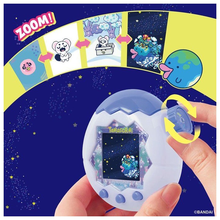 Tamagotchi - BANDAI - Paradise White Glacier - molette zoom - interactif - version française Tamagotchi - BANDAI - Paradise White Glacier - molette zoom - interactif - version française