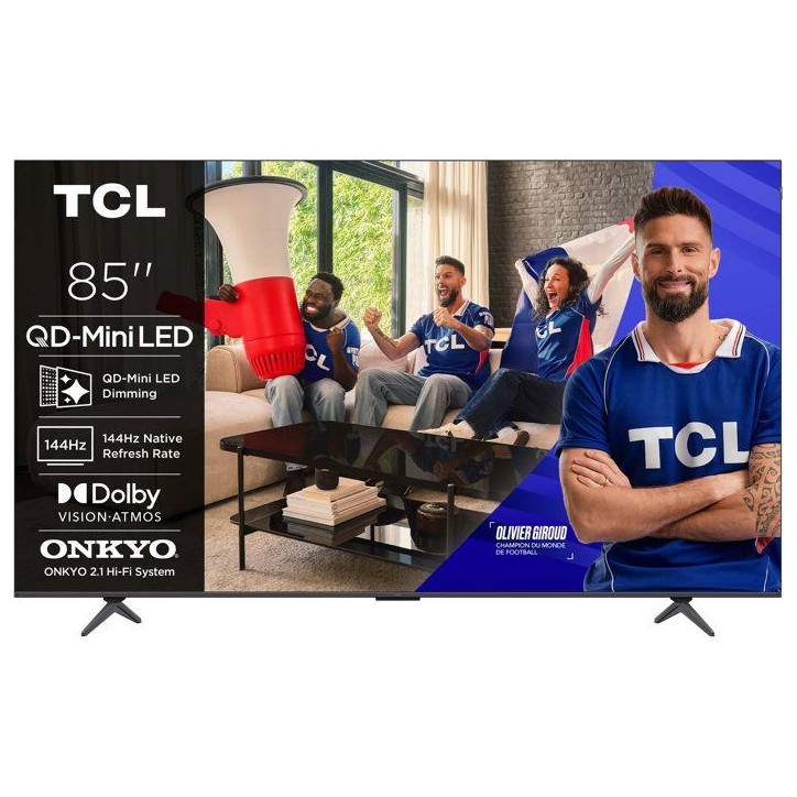 TCL 85P8L - TV QD-MiniLED 85 (215 cm) - 4K UHD 3840x2160 - 144 Hz - Dolby Vision - Google TV - Audio Onkyo 2.1 - 4xHDMI - WiFi TCL 85P8L - TV QD-MiniLED 85 (215 cm) - 4K UHD 3840x2160 - 144 Hz - Dolby Vision - Google TV - Audio Onkyo 2.1 - 4xHDMI - WiFi