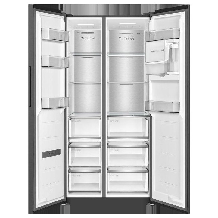Réfrigérateur américain - TCL - RC605SXD0 - Multi-portes - Enchâssable - 605 L - Gris inox Réfrigérateur américain - TCL - RC605SXD0 - Multi-portes - Enchâssable - 605 L - Gris inox