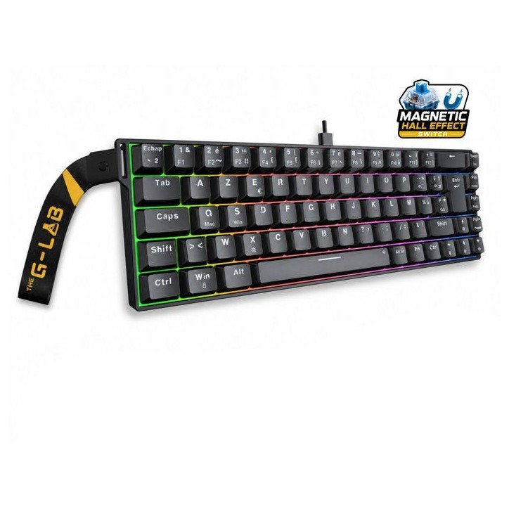 Clavier gamer - Magnétique - THE G-LAB - Keyz Titanium HE - AZERTY Compact 65% - RGB - Noir Clavier gamer - Magnétique - THE G-LAB - Keyz Titanium HE - AZERTY Compact 65% - RGB - Noir