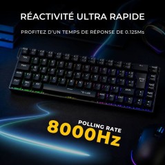 Clavier gamer - Magnétique - THE G-LAB - Keyz Titanium HE - AZERTY Co