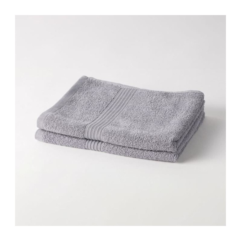 TODAY Essential - Lot de 2 serviettes de toilette 50x90 cm 100% Coton