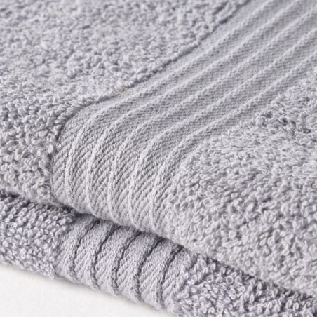 TODAY Essential - Lot de 2 serviettes de toilette 50x90 cm 100% Coton coloris acier