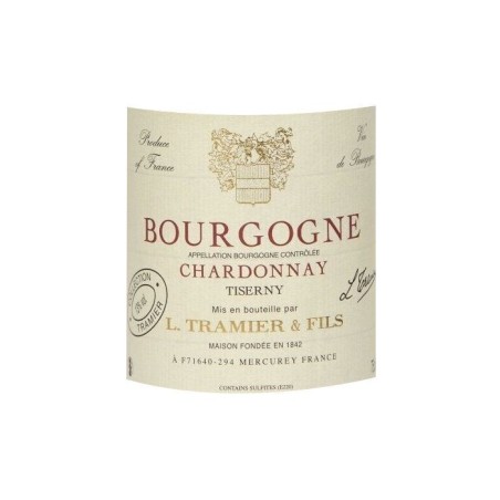 L. Tramier & Fils Tiserny 2023 Bourgogne Chardonnay - Vin blanc de Bourgogne