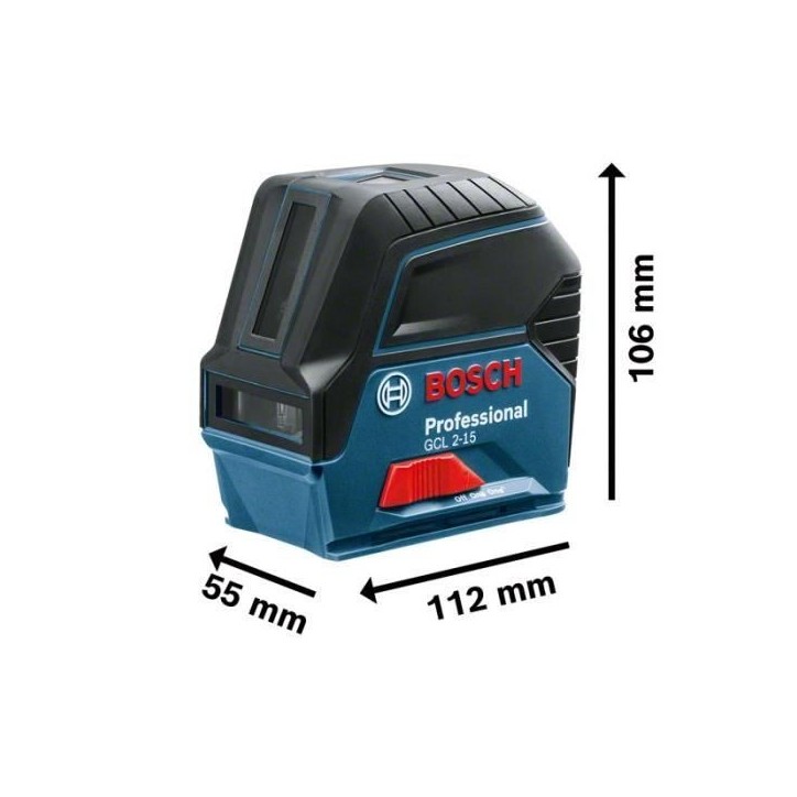 Laser point et ligne 3x1,5V GCL 2-15 (sans batterie ni chargeur) en boîte carton - BOSCH - 0601066E00 Laser point et ligne 3x1,5V GCL 2-15 (sans batterie ni chargeur) en boîte carton - BOSCH - 0601066E00