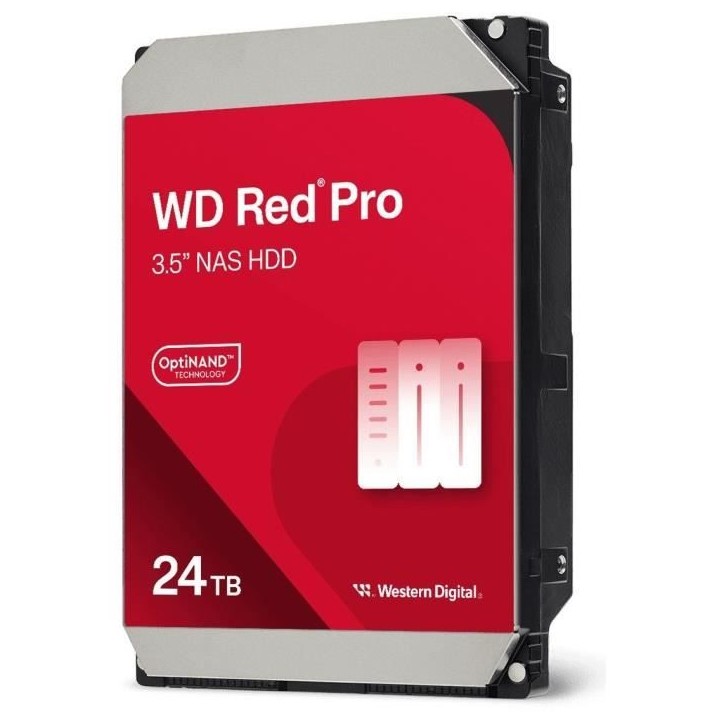 WESTERN DIGITAL - Red Pro WD241KFGX - Disque dur - 24 To - 7200 tr/min - 3.5 - SATA WESTERN DIGITAL - Red Pro WD241KFGX - Disque dur - 24 To - 7200 tr/min - 3.5 - SATA