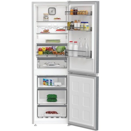 Réfrigérateur combiné - WHIRLPOOL - WHK26364XP7E - Classe B - 316 L - 59,5 x 66,3 x 186,5 cm - Inox