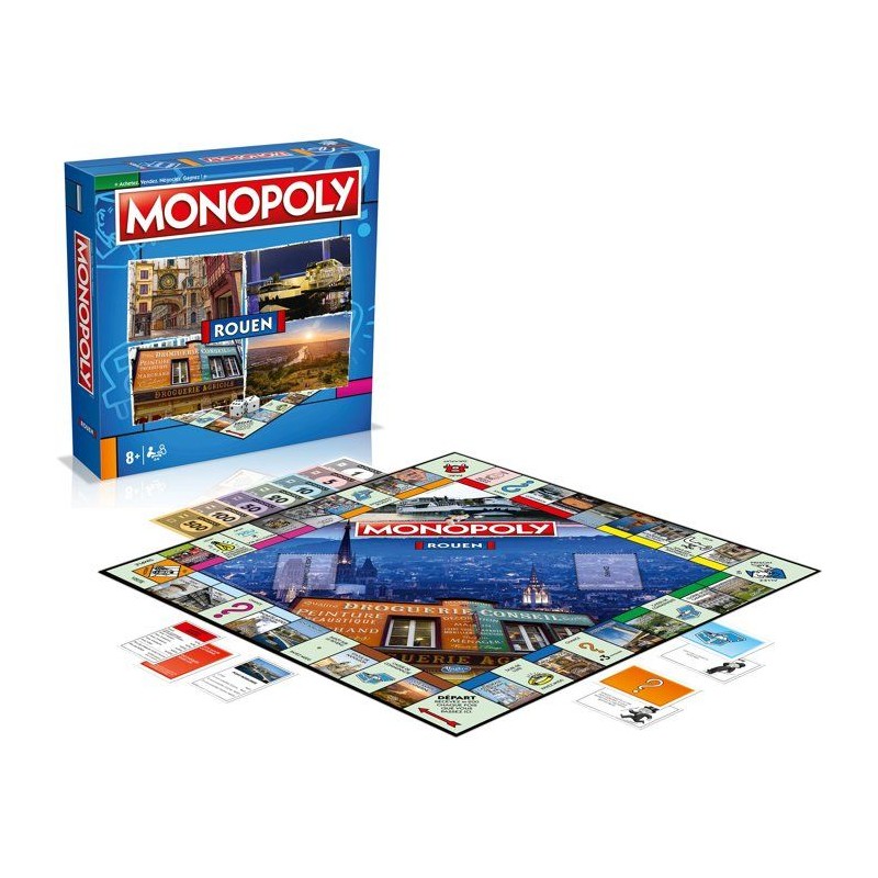Jeu de société - WINNING MOVES - Monopoly Rouen - 2 joueurs ou plus
