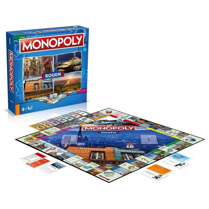Jeu de société - WINNING MOVES - Monopoly Rouen - 2 joueurs ou plus - 60 min - Intérieur Jeu de société - WINNING MOVES - Monopoly Rouen - 2 joueurs ou plus - 60 min - Intérieur