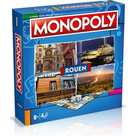 Jeu de société - WINNING MOVES - Monopoly Rouen - 2 joueurs ou plus - 60 min - Intérieur