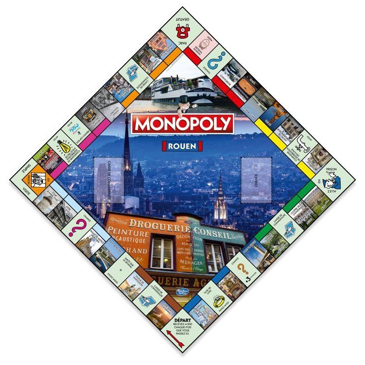Jeu de société - WINNING MOVES - Monopoly Rouen - 2 joueurs ou plus - 60 min - Intérieur Jeu de société - WINNING MOVES - Monopoly Rouen - 2 joueurs ou plus - 60 min - Intérieur