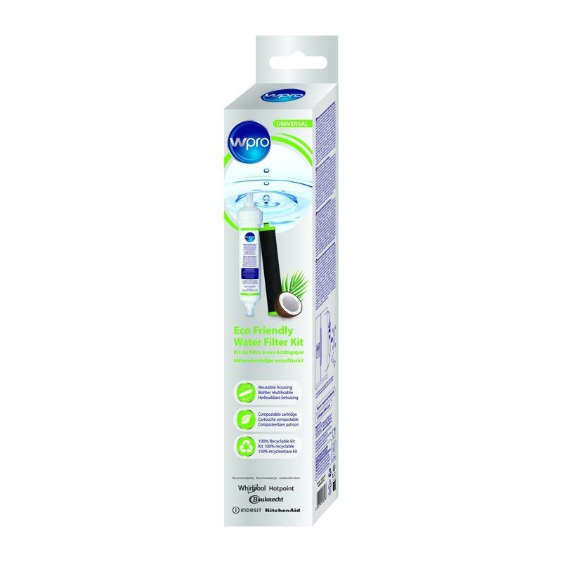 Cartouche filtre eau - WPRO - EFK001 - Réutilisable - Éco-responsabl