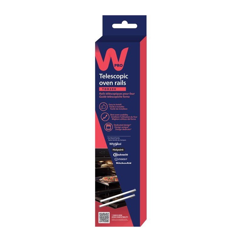 Rails télescopiques four - WPRO - TOR200 - Confort utilisation - Exte