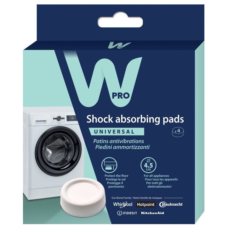 Patins anti-vibrations - WPRO - SHA024 - Réduit bruit - Protege sols - x4