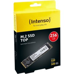 INTENSO - Top - SSD Interne - 256 Go - M.2 SATA III 6 Gb/s - Vitesse de lecture jusqu'a 520 Mo/s