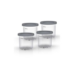 Lot de 4 Pots avec Couvercle pour machine a glaces NINJA – Compatibl