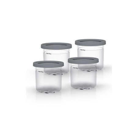 Lot de 4 Pots avec Couvercle pour machine a glaces NINJA – Compatibl