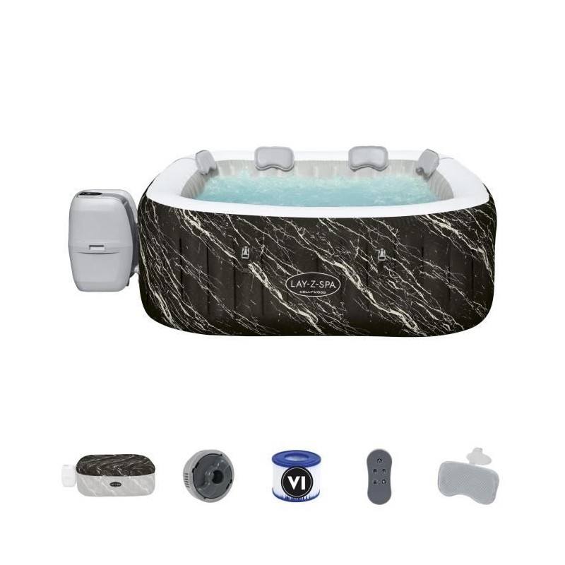 Spa gonflable BESTWAY - Lay-Z-Spa Hollywood - 140 airjets - 180 x 180