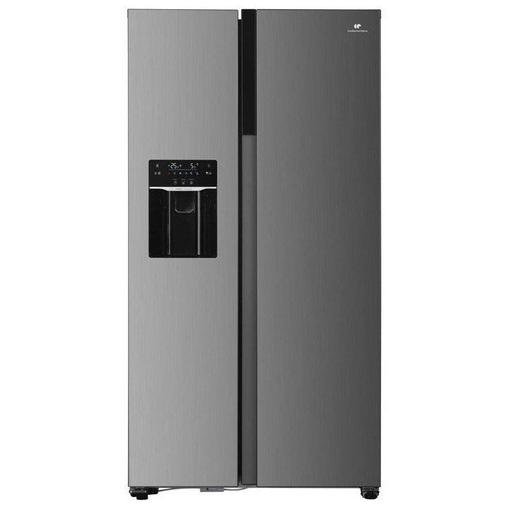 Réfrigérateur américain - CONTINENTAL EDISON - CERANF577NFIXD - 577 L - Distributeur - Classe D - 91 x 73 x 177 cm - Inox