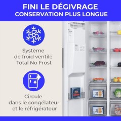 Réfrigérateur américain - CONTINENTAL EDISON - CERANF577NFWD - 577