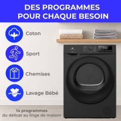 Seche-linge pompe a chaleur CONTINENTAL EDISON CESL9PCBD - 9 kg - L60c
