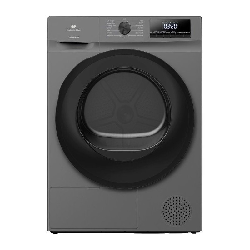 Seche-linge pompe a chaleur CONTINENTAL EDISON CESL9PCSD - 9 kg - L60c