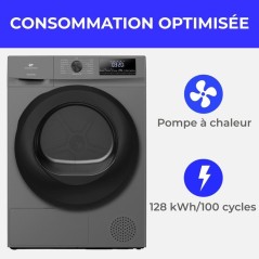 Seche-linge pompe a chaleur CONTINENTAL EDISON CESL9PCSD - 9 kg - L60c