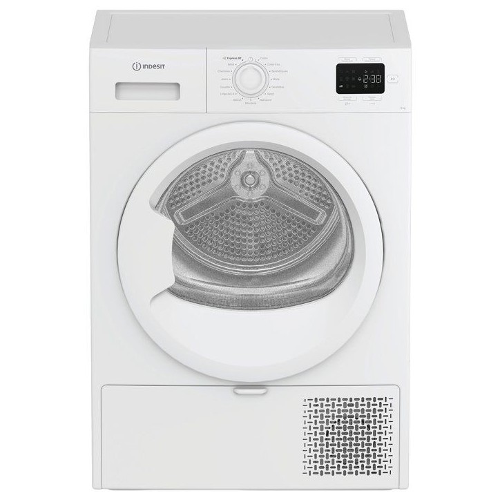 Seche-linge pompe a chaleur INDESIT CYSD83DWWFRX - 8 kg - Induction - L60cm - Classe D - Blanc Seche-linge pompe a chaleur INDESIT CYSD83DWWFRX - 8 kg - Induction - L60cm - Classe D - Blanc