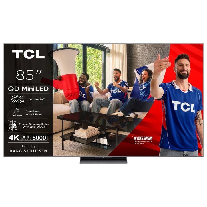 TCL 85C89K - TV QD-MiniLED 85 (215 cm) - 4K UHD 3840x2160 - 144 Hz - 5000 Nits - Google TV - 4xHDMI 2.1 - Son Bang & Olufsen TCL 85C89K - TV QD-MiniLED 85 (215 cm) - 4K UHD 3840x2160 - 144 Hz - 5000 Nits - Google TV - 4xHDMI 2.1 - Son Bang & Olufsen