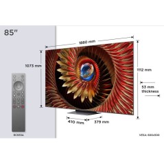 TCL 85C89K - TV QD-MiniLED 85 (215 cm) - 4K UHD 3840x2160 - 144 Hz - 5000 Nits - Google TV - 4xHDMI 2.1 - Son Bang & Olufsen