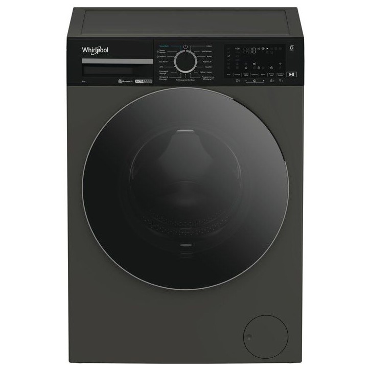 Lave-linge hublot pose libre WHIRLPOOL WPM97GADSFR - 10 kg - Induction - L60cm - 1400 trs/min - Autodose - Classe A-10% - Blanc Lave-linge hublot pose libre WHIRLPOOL WPM97GADSFR - 10 kg - Induction - L60cm - 1400 trs/min - Autodose - Classe A-10% - Blanc