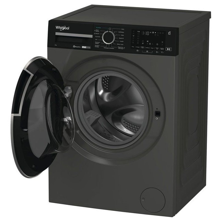 Lave-linge hublot pose libre WHIRLPOOL WPM97GADSFR - 10 kg - Induction - L60cm - 1400 trs/min - Autodose - Classe A-10% - Blanc Lave-linge hublot pose libre WHIRLPOOL WPM97GADSFR - 10 kg - Induction - L60cm - 1400 trs/min - Autodose - Classe A-10% - Blanc