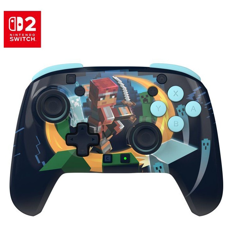 Manette de jeu sans fil - Nintendo Switch 2 - Rematch Minecraft Dungeons II - Sans fil - Design lenticulaire - Compatible Switch