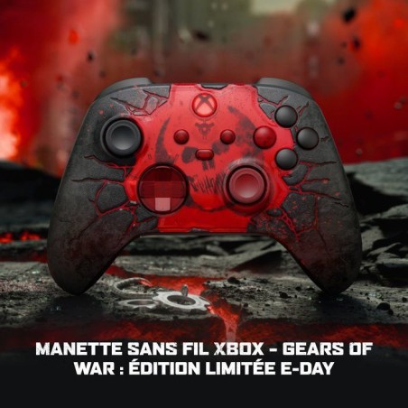 Manette sans fil – Xbox – Édition limitée Gears Of War – Sans fil – Compatible Xbox Series X|S, Xbox One, PC et Cloud