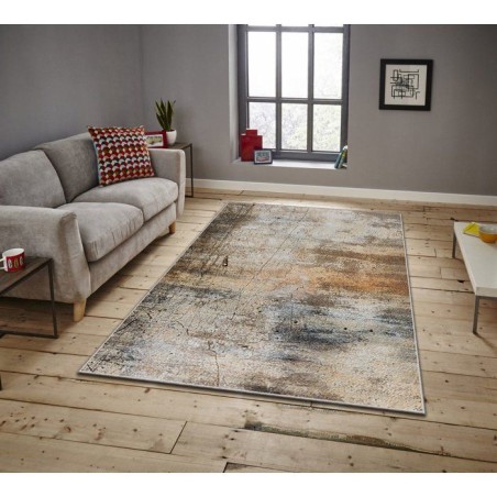 Tapis 120 x 180 cm - polyester - Hauteur de poil : 2 mm - Poids : 740 gr/m² - Revers anti-dérapant - Mousse laminée