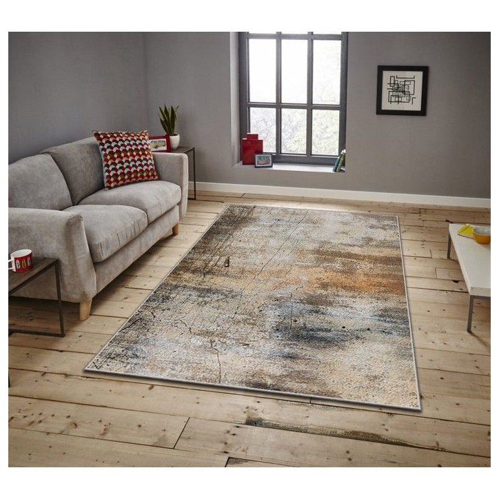 Tapis 120 x 180 cm - polyester - Hauteur de poil : 2 mm - Poids : 740 gr/m² - Revers anti-dérapant - Mousse laminée