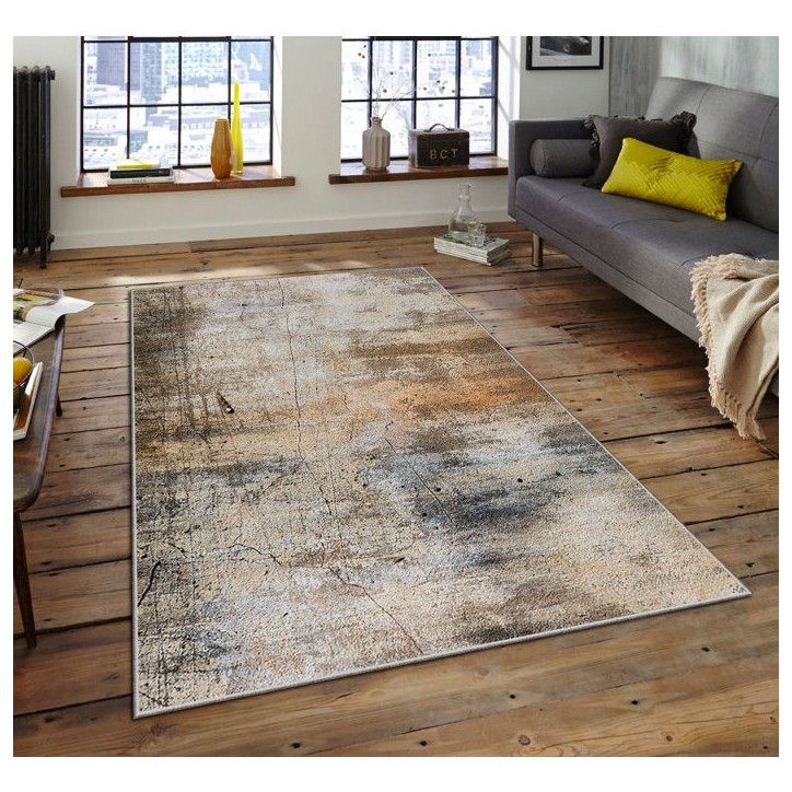 Tapis 120 x 180 cm - polyester - Hauteur de poil : 2 mm - Poids : 740 gr/m² - Revers anti-dérapant - Mousse laminée