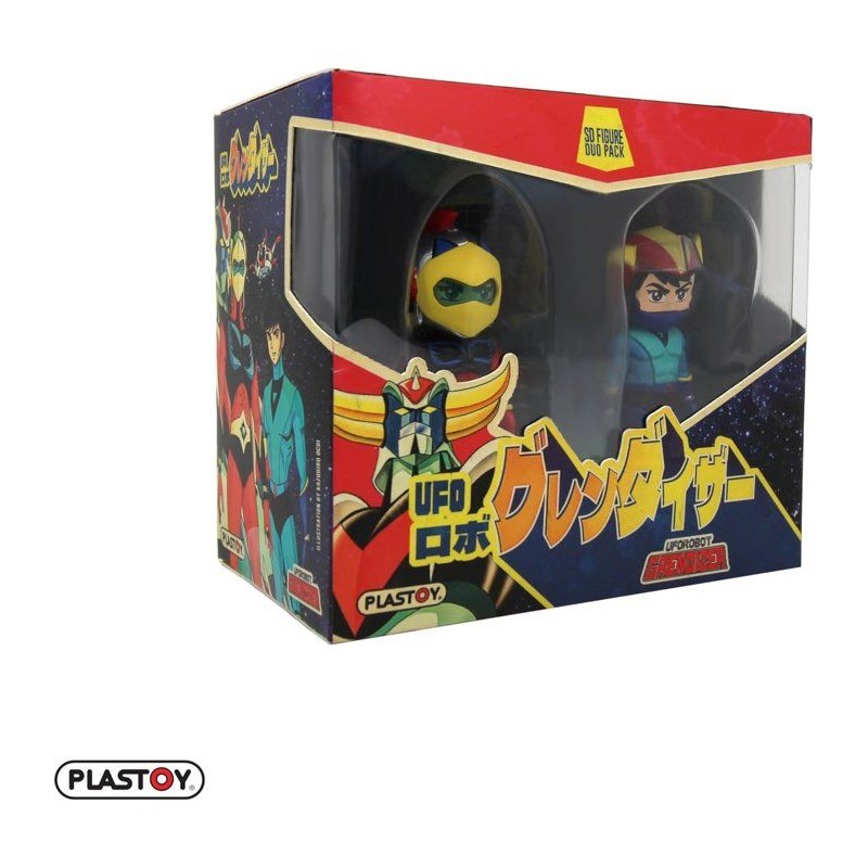 Duo figurines - PLASTOY - Goldorak Alcor et Actarus - Plastique - 7 cm