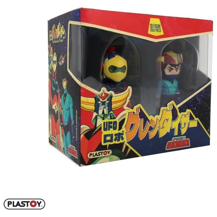 Duo figurines - PLASTOY - Goldorak Alcor et Actarus - Plastique - 7 cm