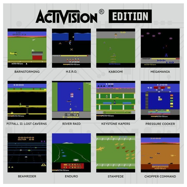 Console rétro portable - HyperMegaTech! - Super Pocket Activision - 34 jeux inclus - Classiques des années 80 - River Raid, H. Console rétro portable - HyperMegaTech! - Super Pocket Activision - 34 jeux inclus - Classiques des années 80 - River Raid, H.