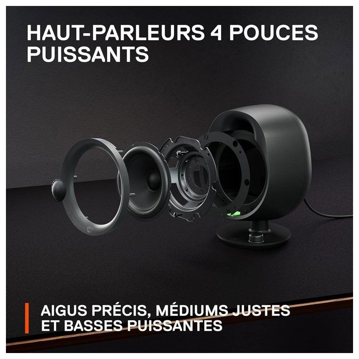 Enceintes d'ordinateur - STEELSERIES - Arena 3 - 4 pouces Enceintes d'ordinateur - STEELSERIES - Arena 3 - 4 pouces