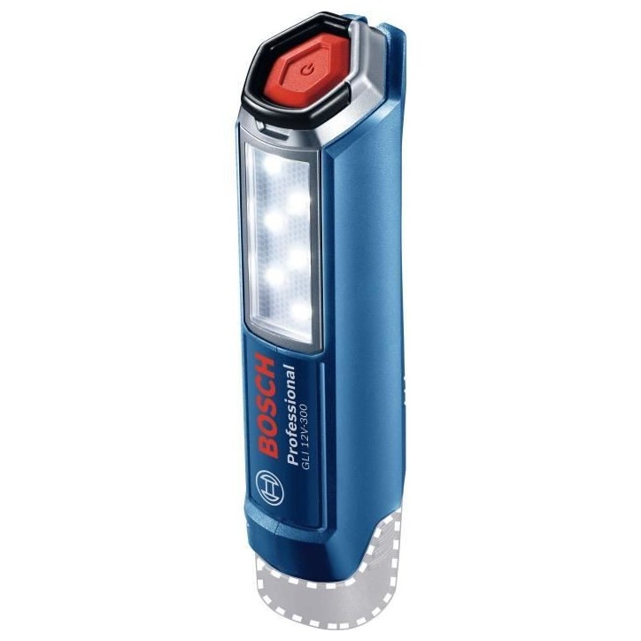 Lampe Bosch Professional GLI 12V-300 sans batterie 6 LEDS - 300 lumens - jusqu'a 9h d'éclairage - 06014A1000