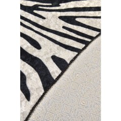 Tapis rond Ø 100 cm - polyester - Hauteur de poil : 4 mm - Poids : 700 gr/m² - Revers anti-dérapant - Lavable en machine