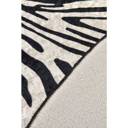 Tapis rond Ø 100 cm - polyester - Hauteur de poil : 4 mm - Poids : 700 gr/m² - Revers anti-dérapant - Lavable en machine