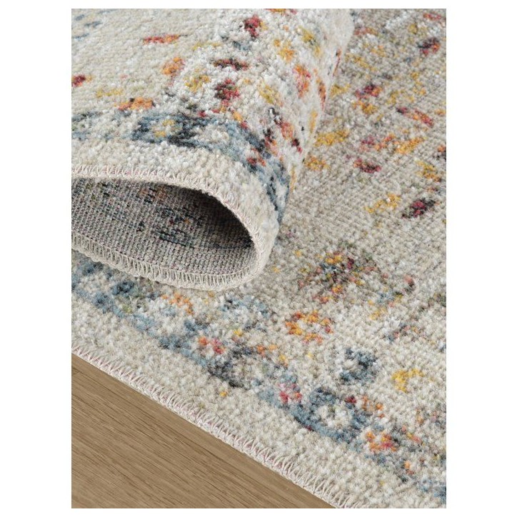 Tapis 120 x 180 cm - polypropylène/coton - Hauteur de poil : 6 mm - Poids : 1525 gr/m² - Non lavable en machine